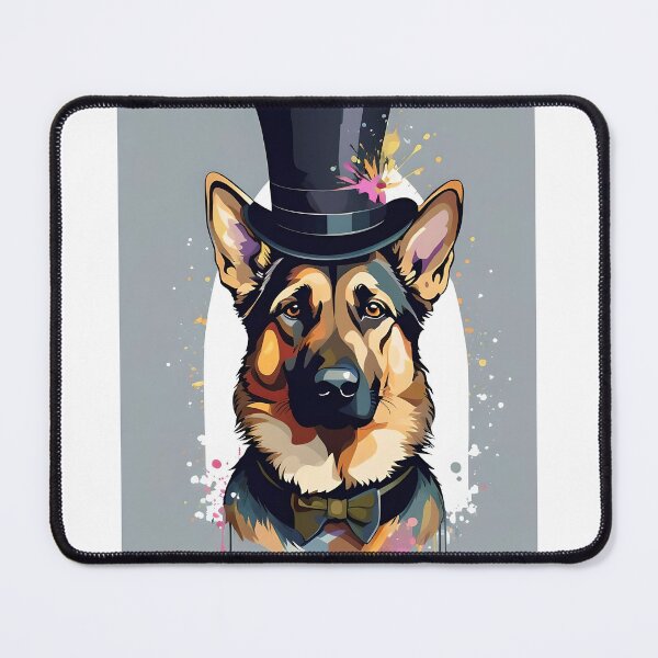 Item preview, German Shepherd in a top hat designed and sold by BlacCollection.