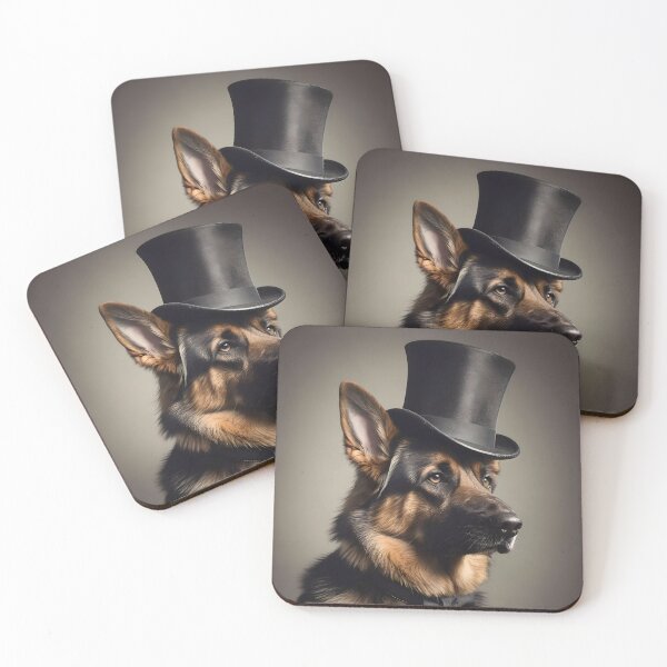 Item preview, German Shepherd in a top hat designed and sold by BlacCollection.