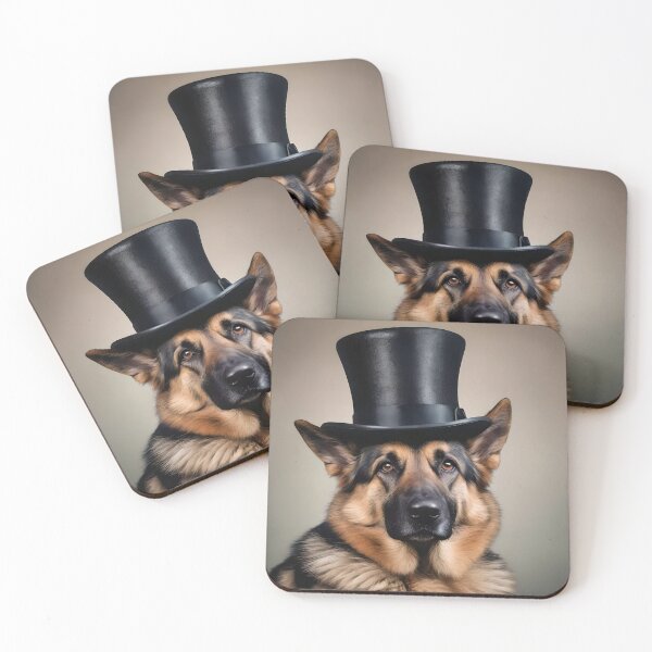Item preview, German Shepherd in a top hat designed and sold by BlacCollection.