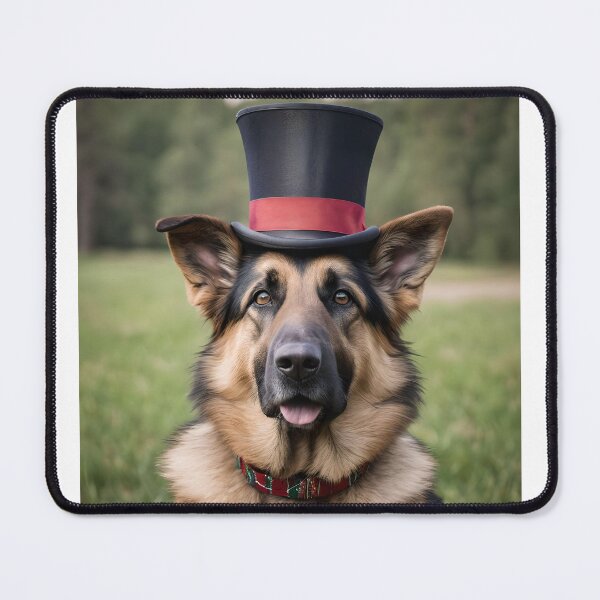Item preview, German Shepherd in a top hat designed and sold by BlacCollection.