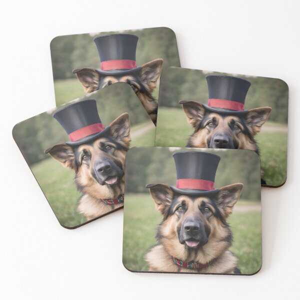 Item preview, German Shepherd in a top hat designed and sold by BlacCollection.