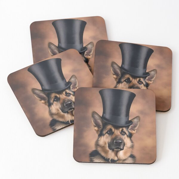 Item preview, German Shepherd in a top hat designed and sold by BlacCollection.