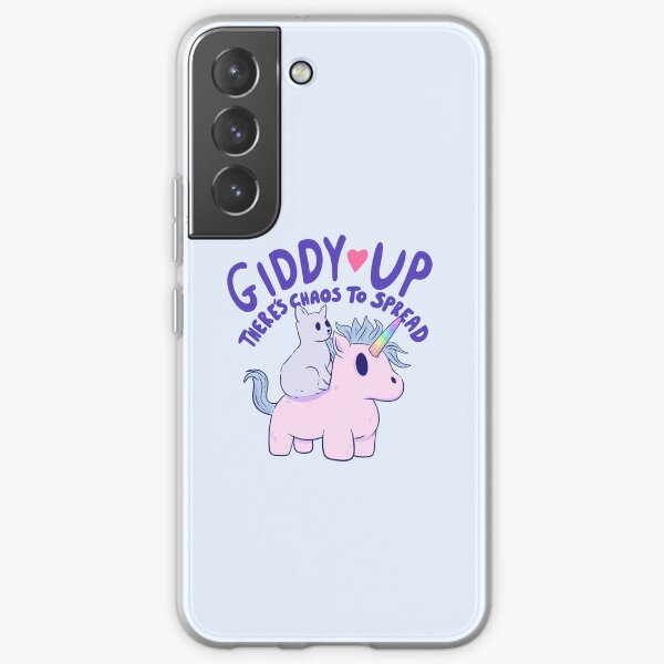 Item preview, Cute Cat Riding Unicorn - Giddy Up, There’s Chaos to Spread designed and sold by Jess.a.creates.
