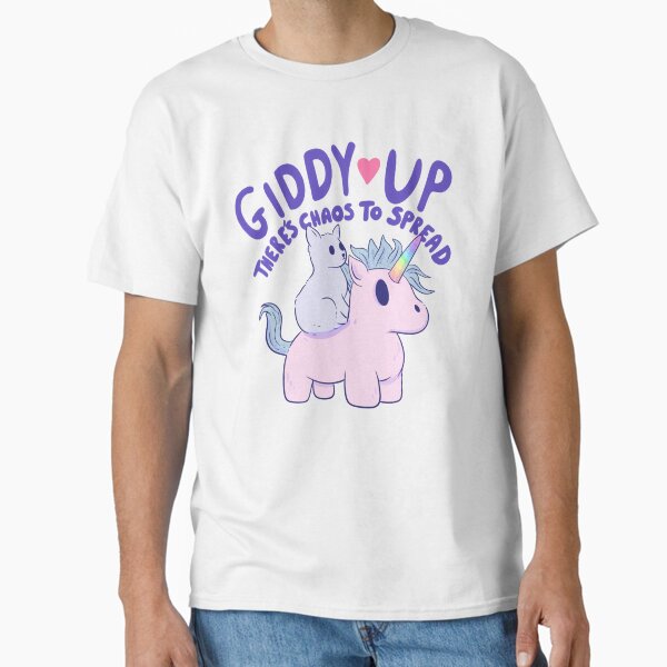 Item preview, Cute Cat Riding Unicorn - Giddy Up, There’s Chaos to Spread designed and sold by Jess.a.creates.