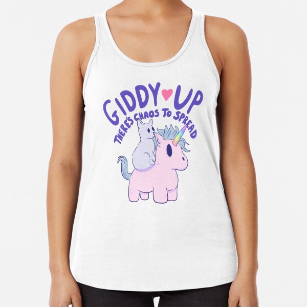 Aperçu de l'œuvre Chat mignon chevauchant une licorne – Giddy Up, le chaos va se propager créée et vendue par Jess.a.creates.