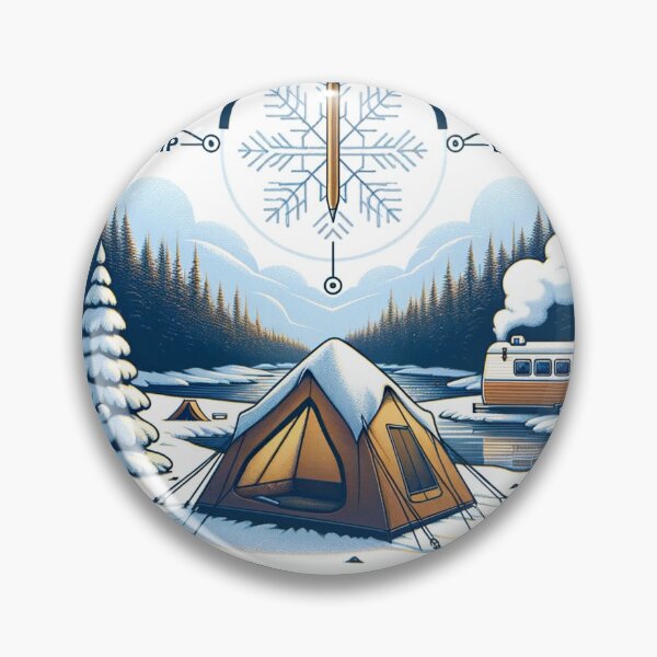 Item preview, Frosty Campsite Haven - Winter Bushcraft Expedition designed and sold by rootztoforest.