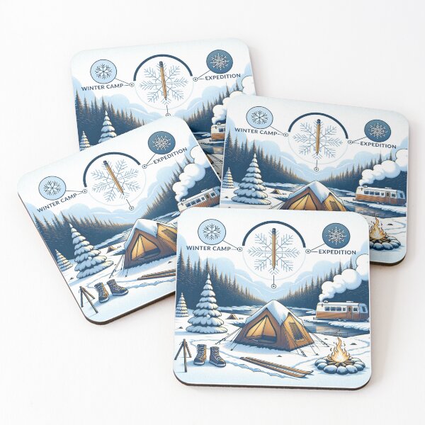 Item preview, Frosty Campsite Haven - Winter Bushcraft Expedition designed and sold by rootztoforest.
