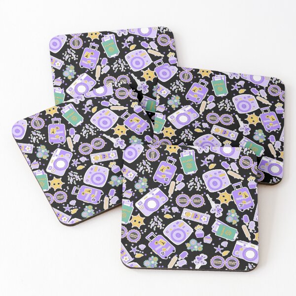 Item preview, Summertime and the livin's easy (black, purple) designed and sold by Dorina Larsdotter.