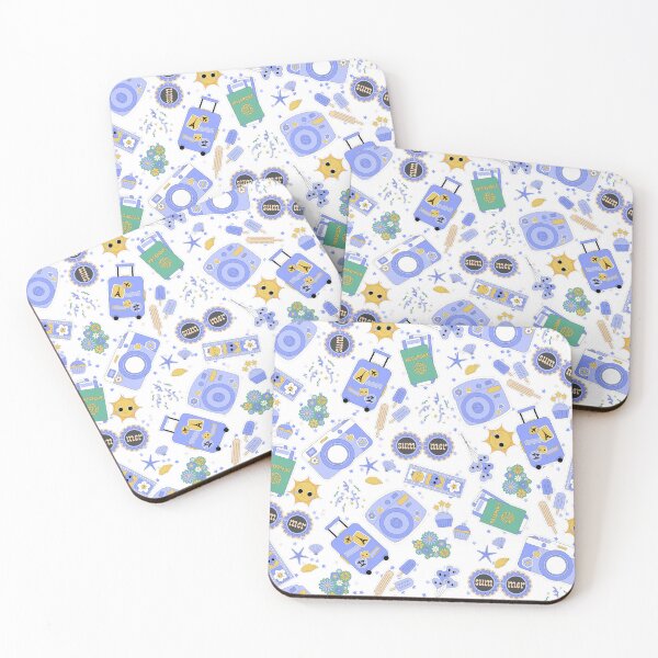 Item preview, Summertime and the livin's easy (white, blue) designed and sold by Dorina Larsdotter.