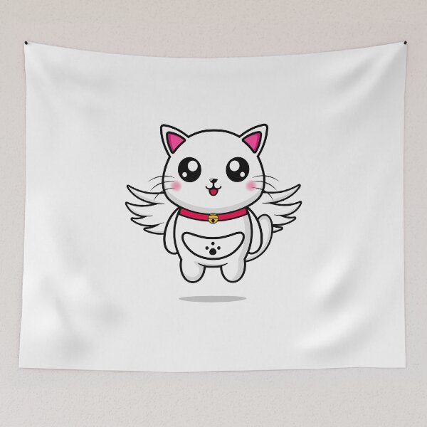 Item preview, Cute Cat with Angel Wings - Angel Cat designed and sold by ZafranOnline.