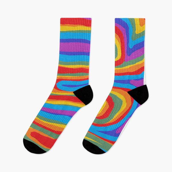 Item preview, RAINBOW WAVE, oil painting, pattern designed and sold by zzzozzo.
