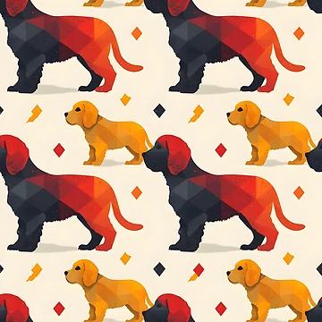 Artwork thumbnail, Dogs Pattern by RiawsShop