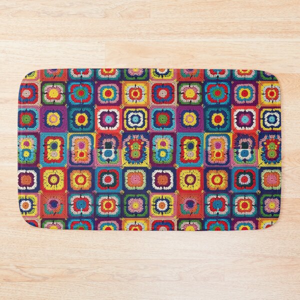 Item preview, Bohemian Multi Colored Granny Square Pattern designed and sold by Myra365Art.