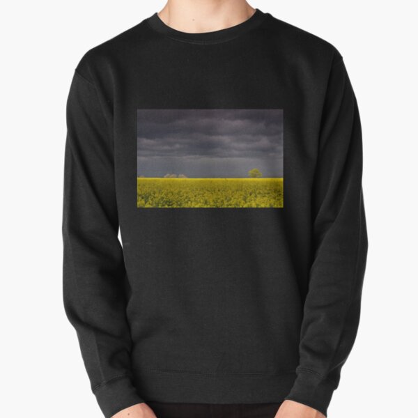 A storm brewing over a rapeseed field in North Yorkshire, England. Pullover Sweatshirt