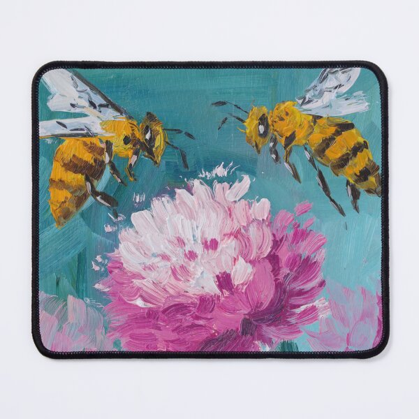 Item preview, Bumblebee On A Flower Oil Painting Print designed and sold by NatalyMak.