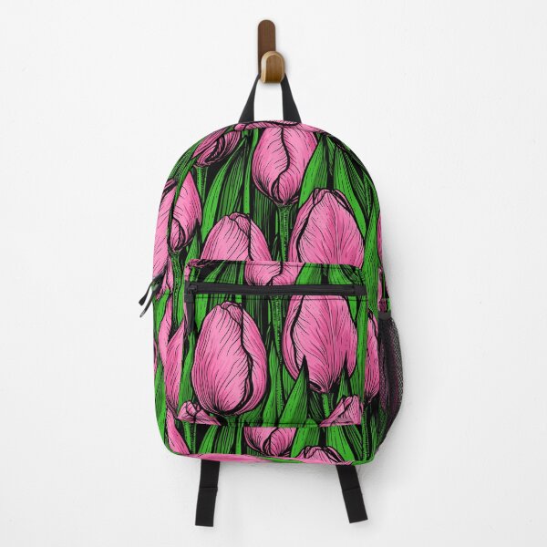 Item preview, Pink tulips with green leaves designed and sold by Katerina Mitkova Kirilova.