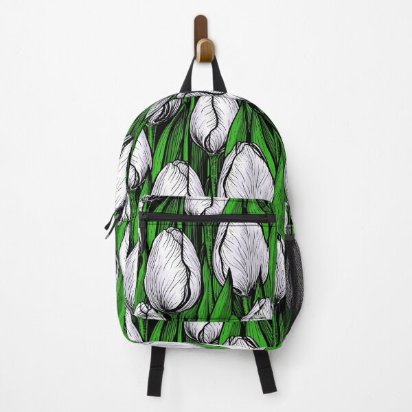 Item preview, White tulips with green leaves designed and sold by Katerina Mitkova Kirilova.