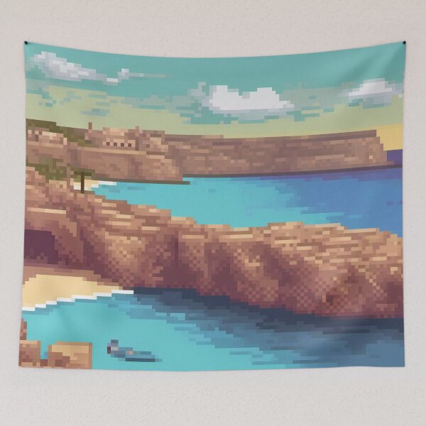 Item preview, Comino Island, Malta - Pixel Art designed and sold by Pixelartshirt.