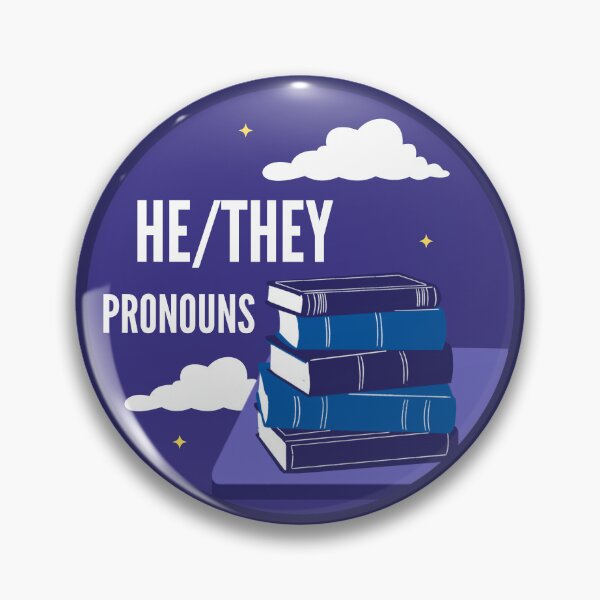 Item preview, He/They Pronouns | Books Aesthetic LGBTQ | He They Pronoun designed and sold by Furia LGBTQ+ Accessories.