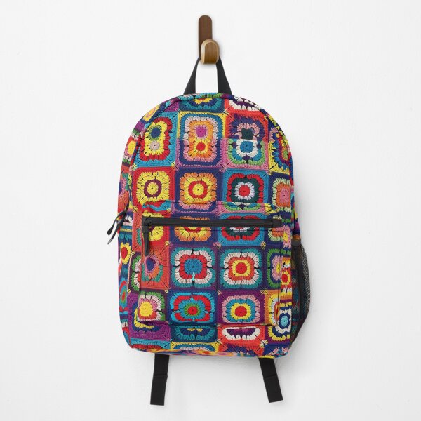 Item preview, Bohemian Multi Colored Granny Square Pattern designed and sold by Myra365Art.