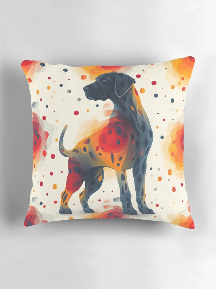 Thumbnail 3 of 4, Pillow, Dogs Pattern designed and sold by RiawsShop.
