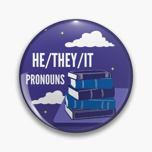 Item preview, He/They/It Pronouns | Books Aesthetic LGBTQ | He They It Pronoun designed and sold by Furia LGBTQ+ Accessories.