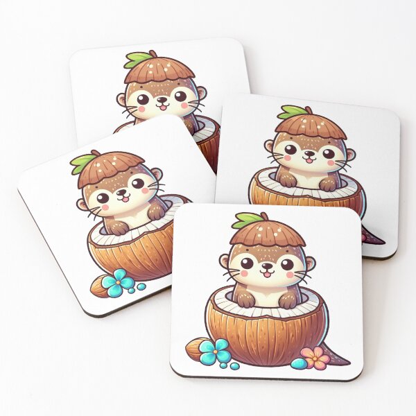 Item preview, Otter Coconut Cute Art designed and sold by Delidream.