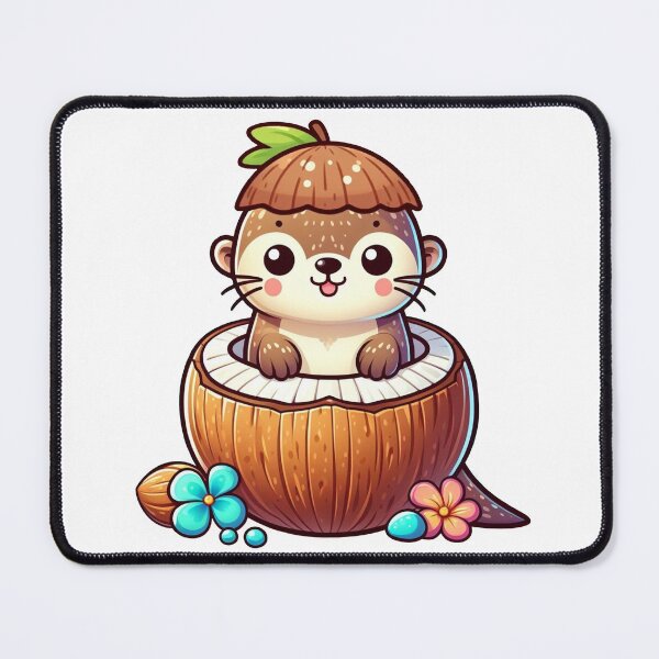 Item preview, Otter Coconut Cute Art designed and sold by Delidream.