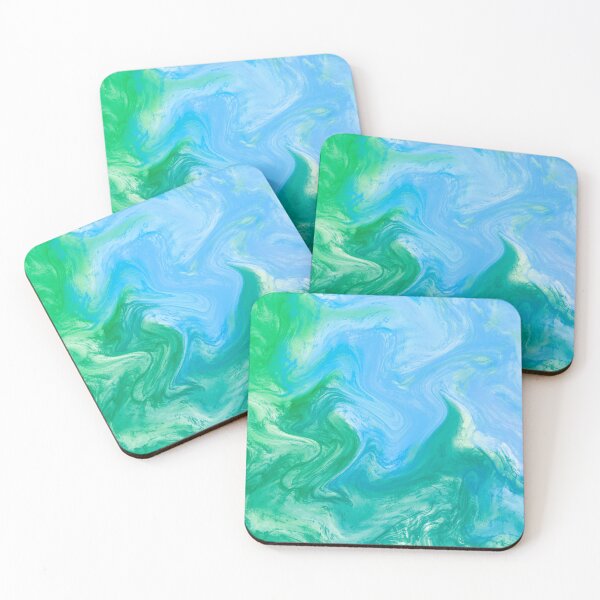 Item preview, Blue, Green, Aqua Tones, Sea Toned Marble Pattern Design designed and sold by theprintedclub.