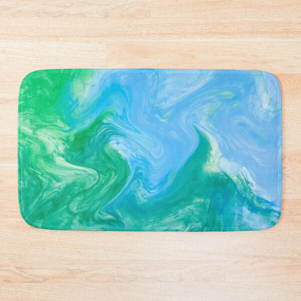 Item preview, Blue, Green, Aqua Tones, Sea Toned Marble Pattern Design designed and sold by theprintedclub.