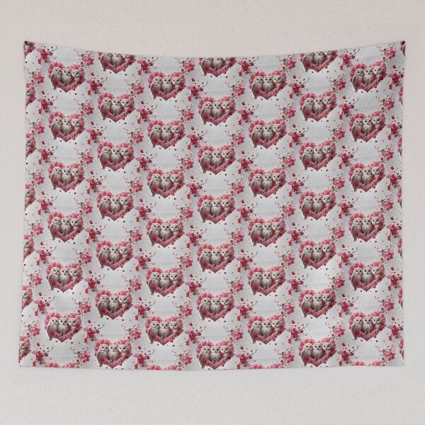 Item preview, Family Owls In Flowers Heart WithTrue Love designed and sold by BotunPeony.