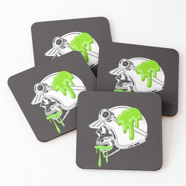 Item preview, Helmeted skull covered in slime designed and sold by mikoto-K09.