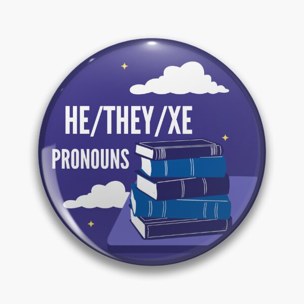 Item preview, He/They/Xe Pronouns | Books Aesthetic LGBTQ | He They Xe Pronoun designed and sold by Furia LGBTQ+ Accessories.