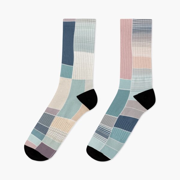 Item preview, big mosaic color block and  linier pattern lite pastel tone designed and sold by JangmiHorang.