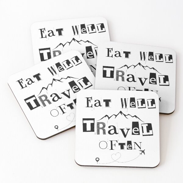 Item preview, Eat Well, Travel Often designed and sold by Inspirely.