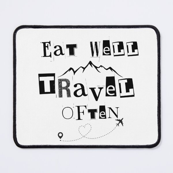 Item preview, Eat Well, Travel Often designed and sold by Inspirely.