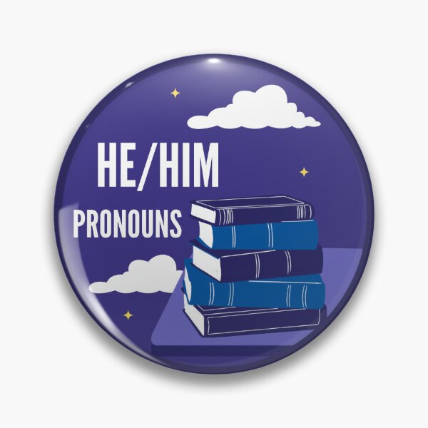 Item preview, He/Him Pronouns | Books Aesthetic LGBTQ | He Him Pronoun designed and sold by Furia LGBTQ+ Accessories.
