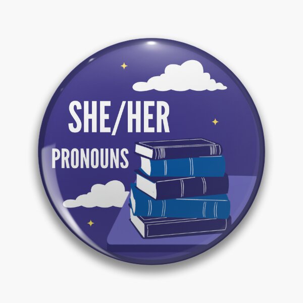 Item preview, She/Her Pronouns | Books Aesthetic LGBTQ | She Her Pronoun designed and sold by Furia LGBTQ+ Accessories.