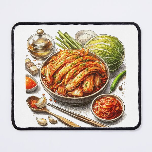 Item preview, "Delicious and beautifully seasoned Napa cabbage kimchi, a specialty of Korea." designed and sold by PaintMeWorld.