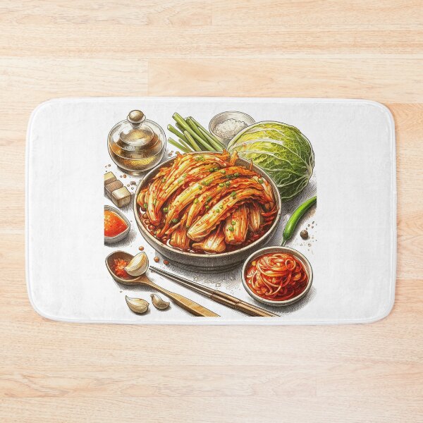 Item preview, "Delicious and beautifully seasoned Napa cabbage kimchi, a specialty of Korea." designed and sold by PaintMeWorld.