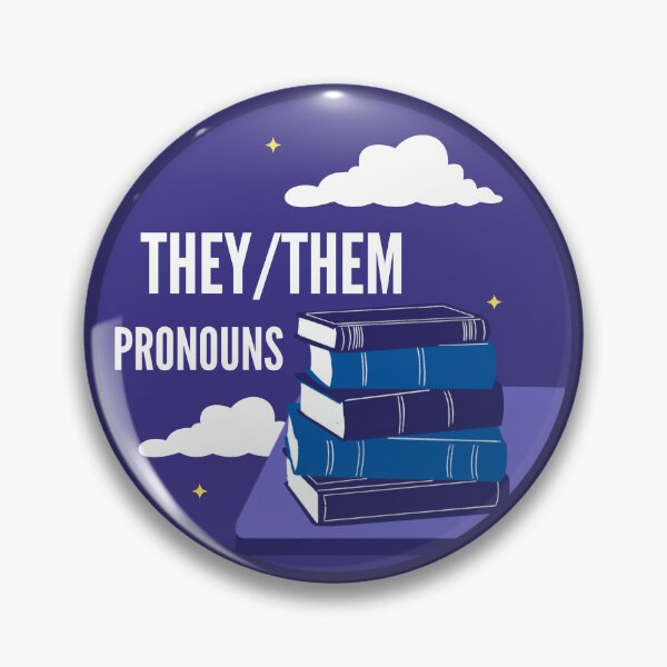 Item preview, They/Them Pronouns | Books Aesthetic LGBTQ | They Them Pronoun designed and sold by Furia LGBTQ+ Accessories.