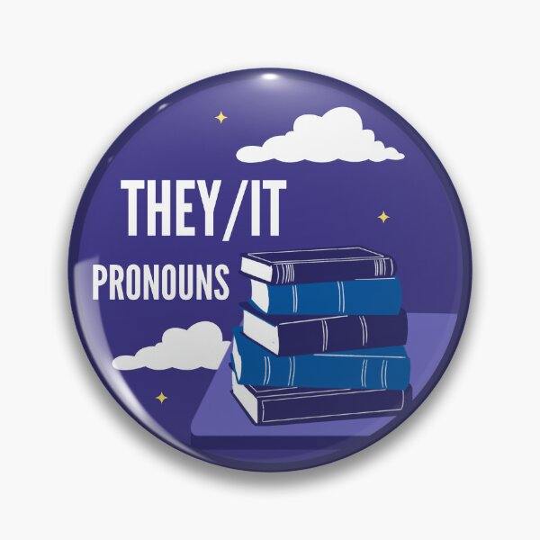 Item preview, They/It Pronouns | Books Aesthetic LGBTQ | They It Pronoun designed and sold by Furia LGBTQ+ Accessories.