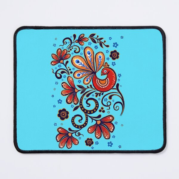 Item preview, Vintage red bird and spring flowers designed and sold by Hennagirl.