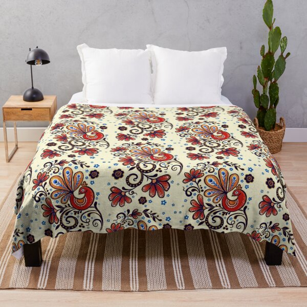 Item preview, Vintage red  bird and spring  flowers designed and sold by Hennagirl.