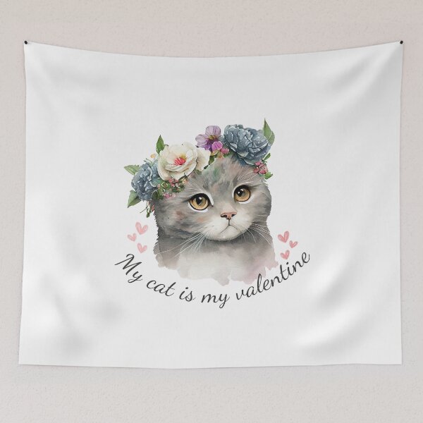 Item preview, My cat is my valentine designed and sold by Creativedsigna.