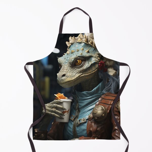 Item preview, Alien reptile with roses drink coffee designed and sold by oilidesing.