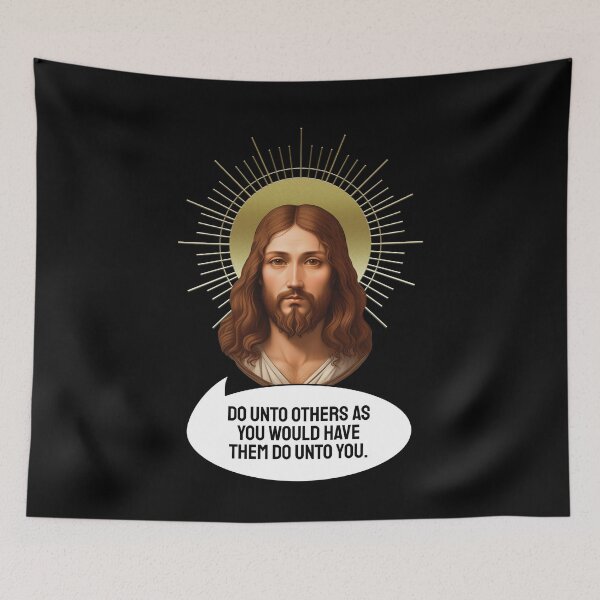 Item preview, Jesus head with wise message designed and sold by HarridanCreates.