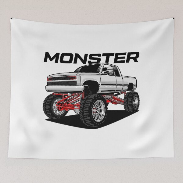 Item preview, Truck Monster White designed and sold by vektoranda.