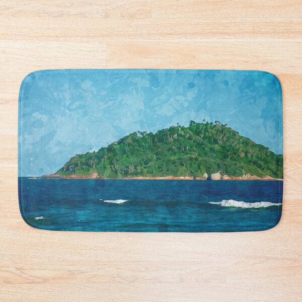 Item preview, Green island in the ocean in watercolor designed and sold by Intermundium.