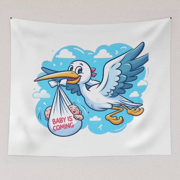 Item preview, Stork's Blissful Surprise Delivery designed and sold by AI-Only Creations.